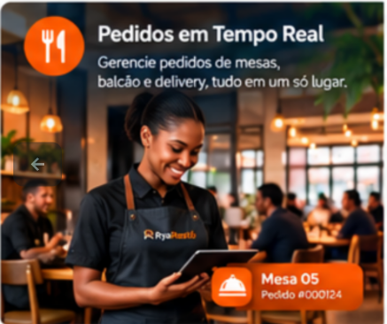 Pedidos em tempo real